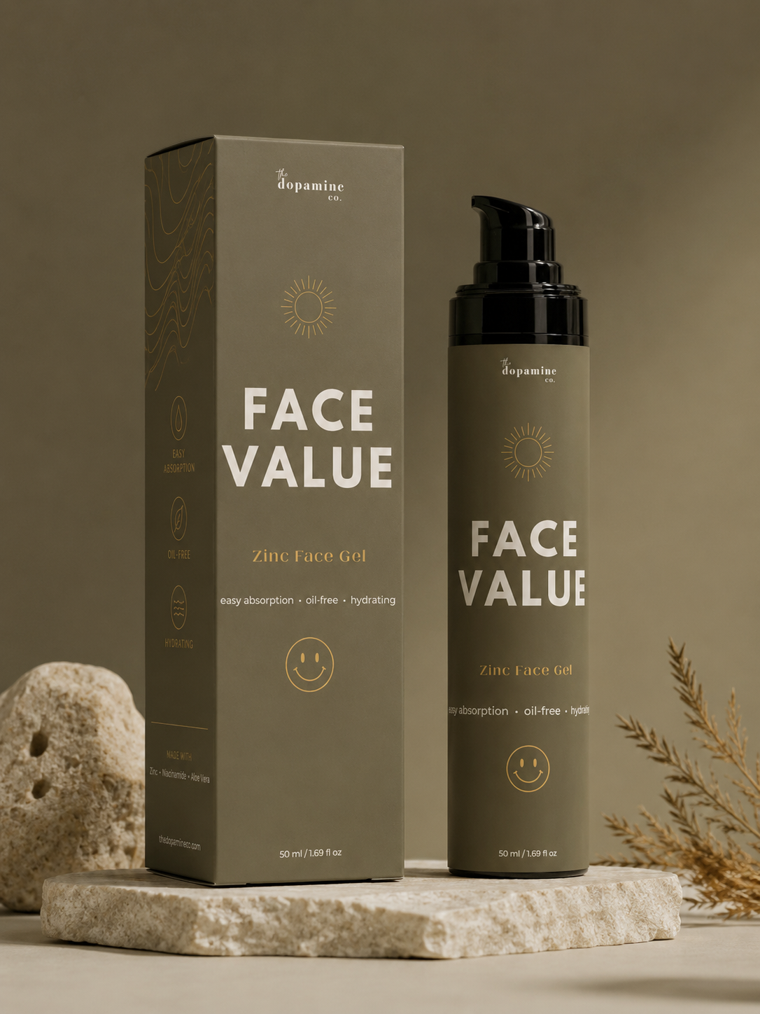 "Face Value" Oil-Free Zinc Face Gel for Men
